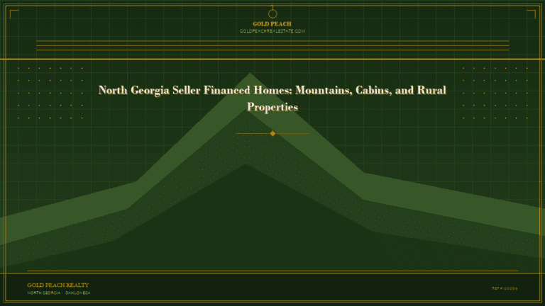 North Georgia Seller Financed Homes: Mountains, Cabins, and Rural Properties