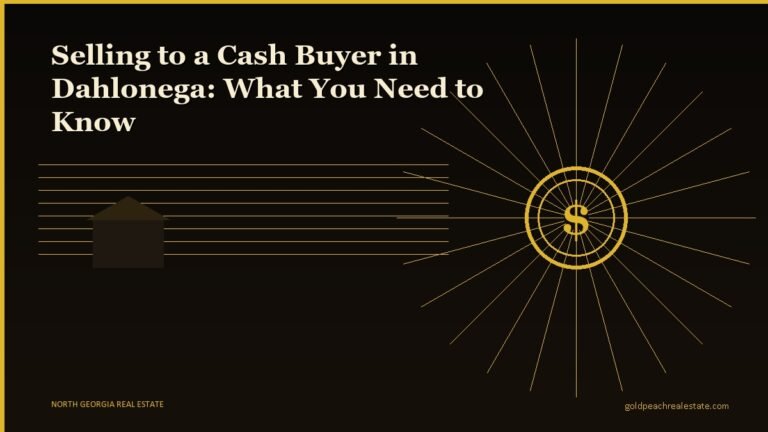 Selling to a Cash Buyer in Dahlonega: What You Need to Know