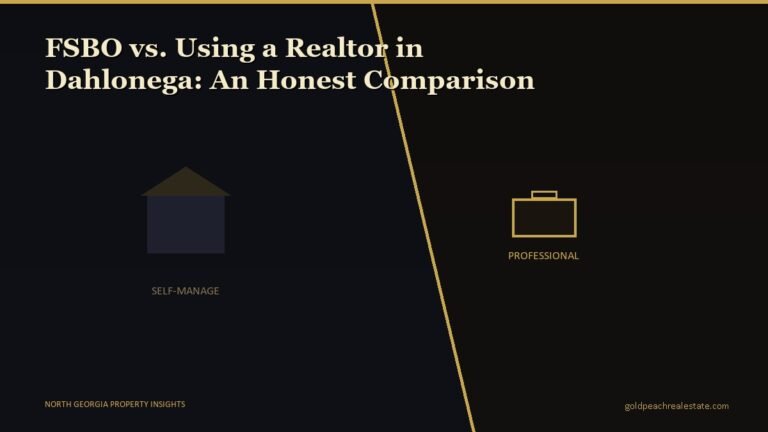 FSBO vs. Using a Realtor in Dahlonega: An Honest Comparison